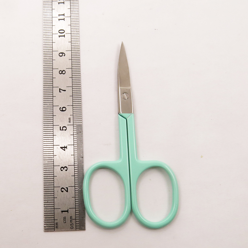 Colorful Coated High Quality Facial Trimming Tweezers Makeup Eyebrow Eyelash Hair Beauty Scissors