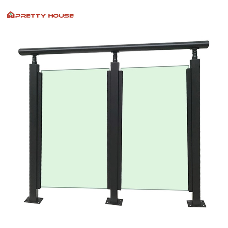 Prettyhouse SUS304 Handrail Stainless Steel Railing Post Balcony Guardrail