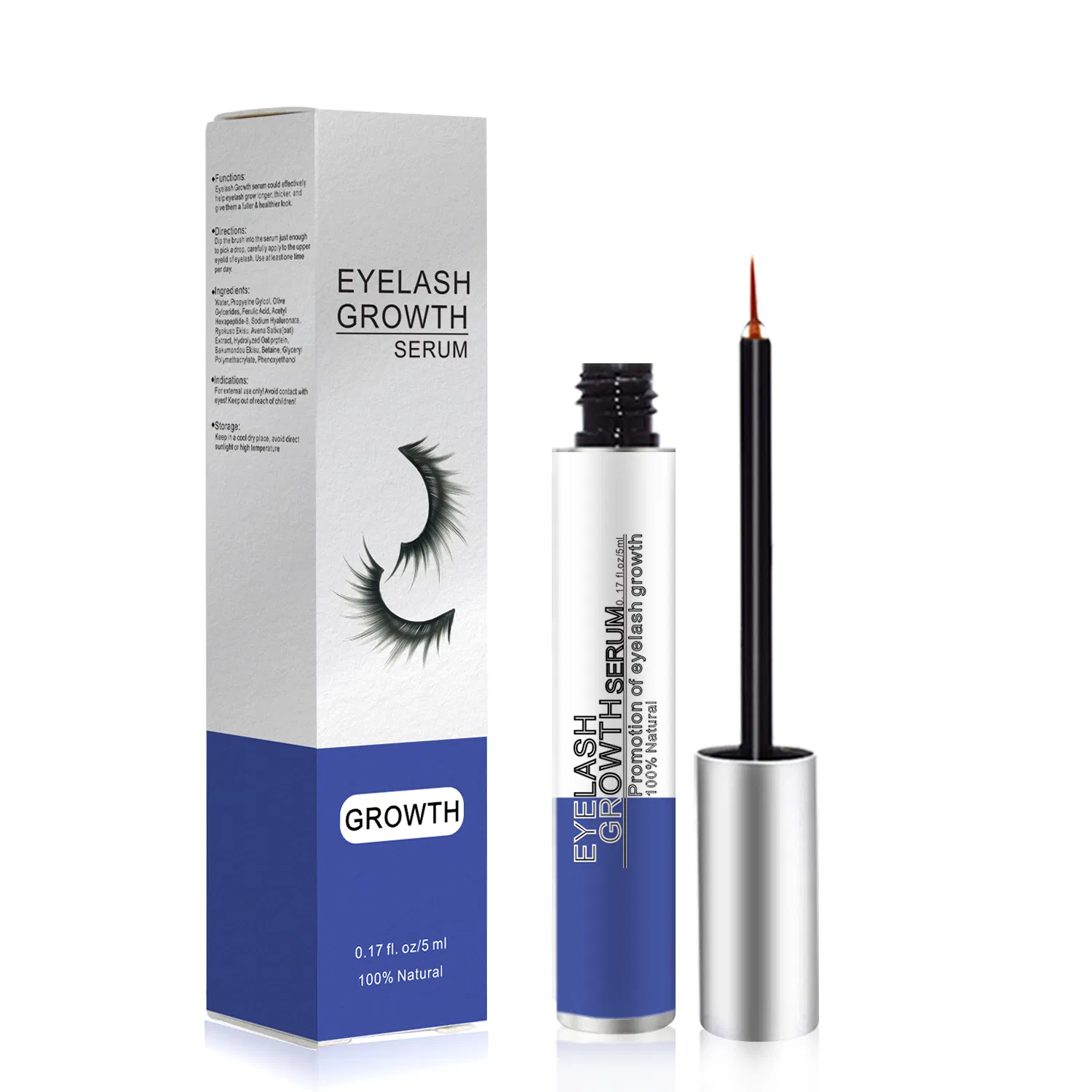 Factory Price OEM Natural Enhancer Boost Eyelash & Brow Growth Serum for Longer