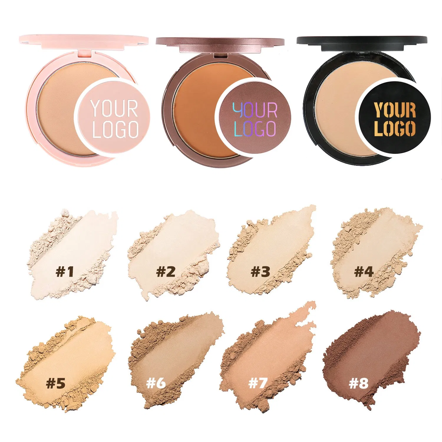 Private Label Sweat and Waterproof Oil Control Mineral Compact Pressed Powder