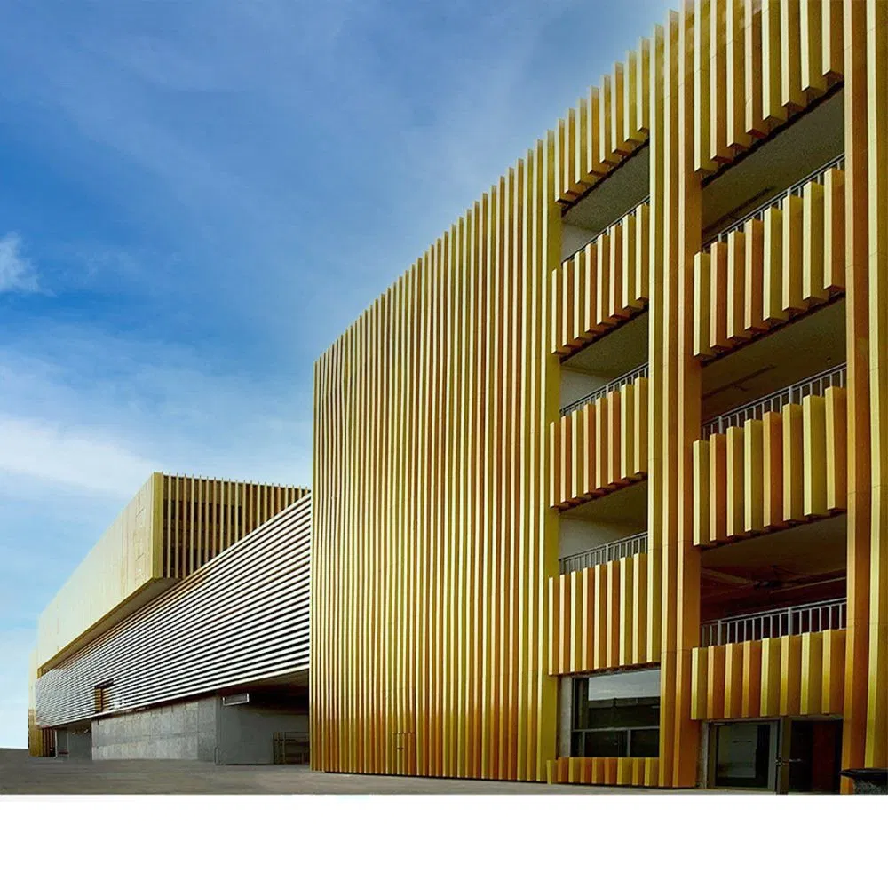 Simple Style Curtain Wall Design Aluminum Profile Baffle Ceiling Suitable for Wall Decoration