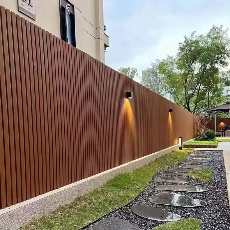 Gardens Cladding Exterior Soft Outdoor Slats Cladding 3D Decoration UV Exterior Plastic Composite Cladding WPC Wall Panel