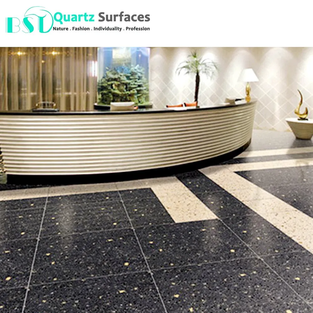 Gray Sparkle Quartz Floor Tile