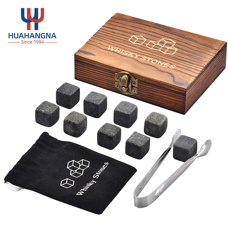 Камни для виски в деревянной коробке, набор для охлаждения