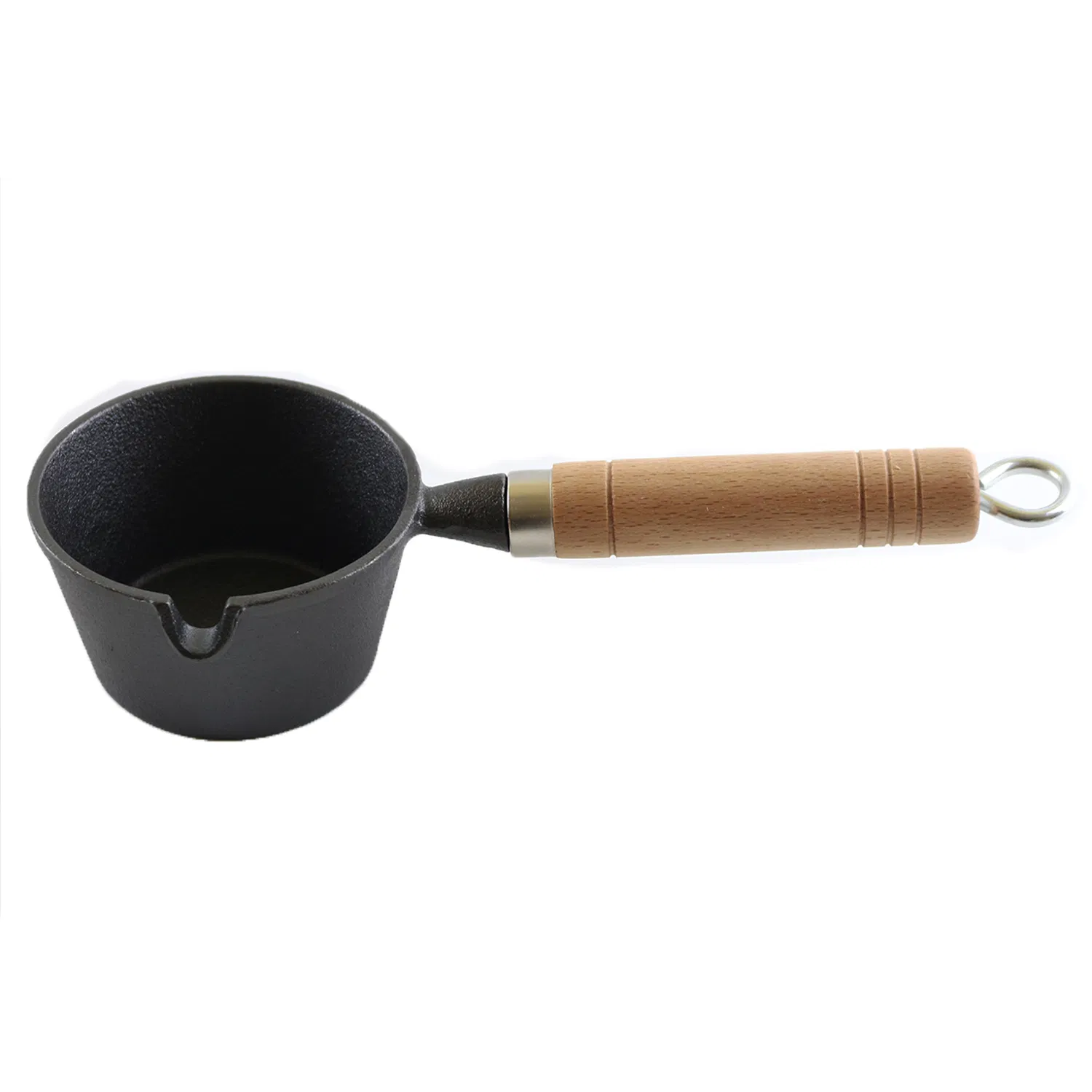 Чугунный соусник с деревянной ручкой и носиком