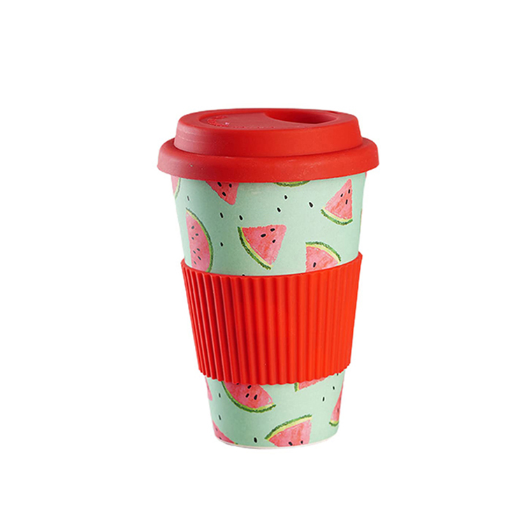 Customized Printing Logo Compostable Coffee Takeaway Bamboo Fiber Coffee Cup