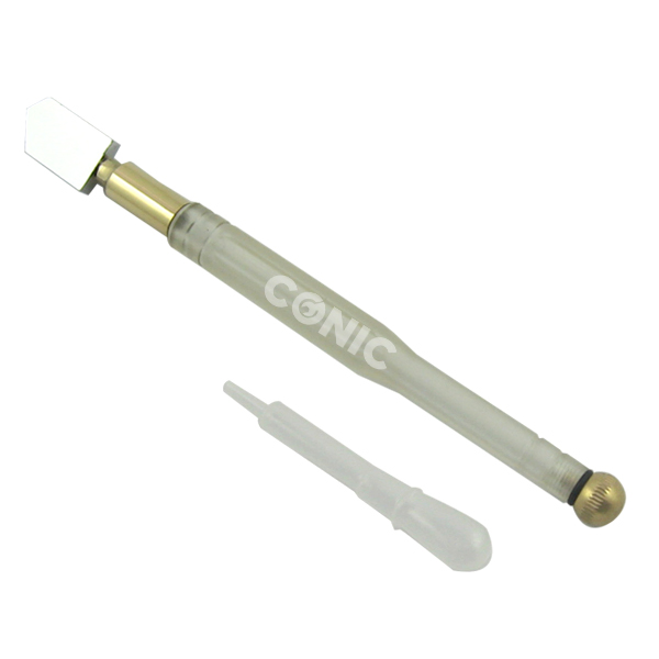 Oil Feed Bottle Style Glass Cutter with Tungsten Carbide Cutting Wheel