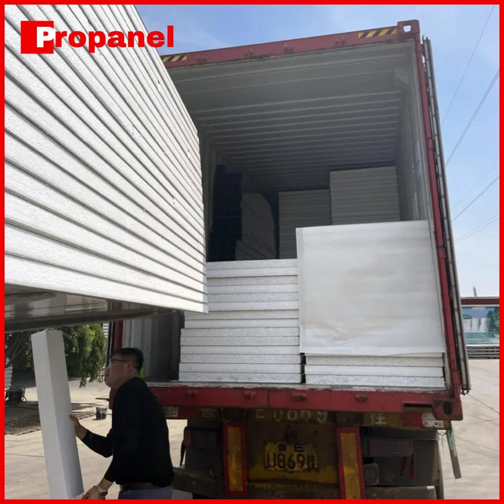 Factory Price 50mm 80mm 100mm 150mm Insulated Waterproof EPS Sandwich Roof Panels for Warehouse and Prefabricated Houses