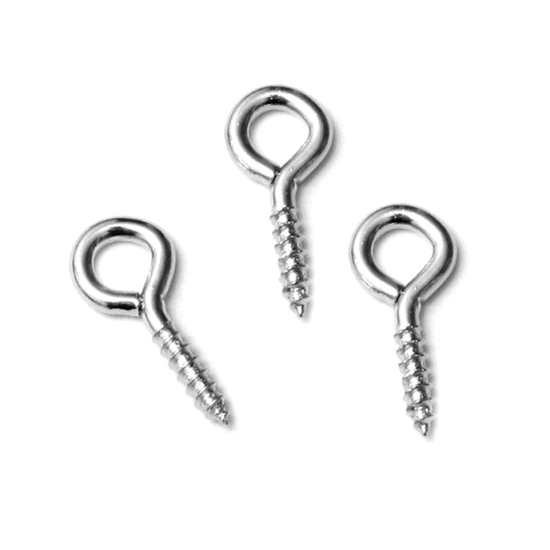 Nickel Plated 12mm Metal Eye Screw