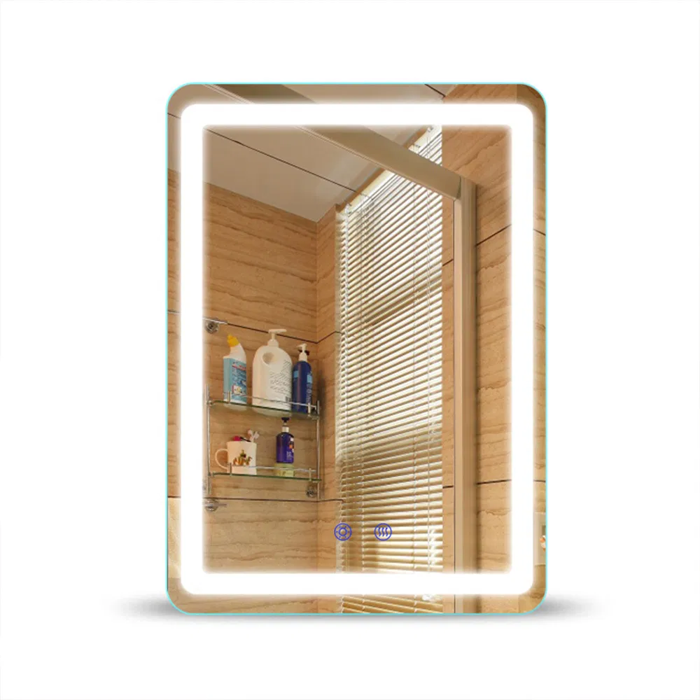 Anti-Fog Wall Mounted LED Frameless Bathroom Mirror with Touched Switch