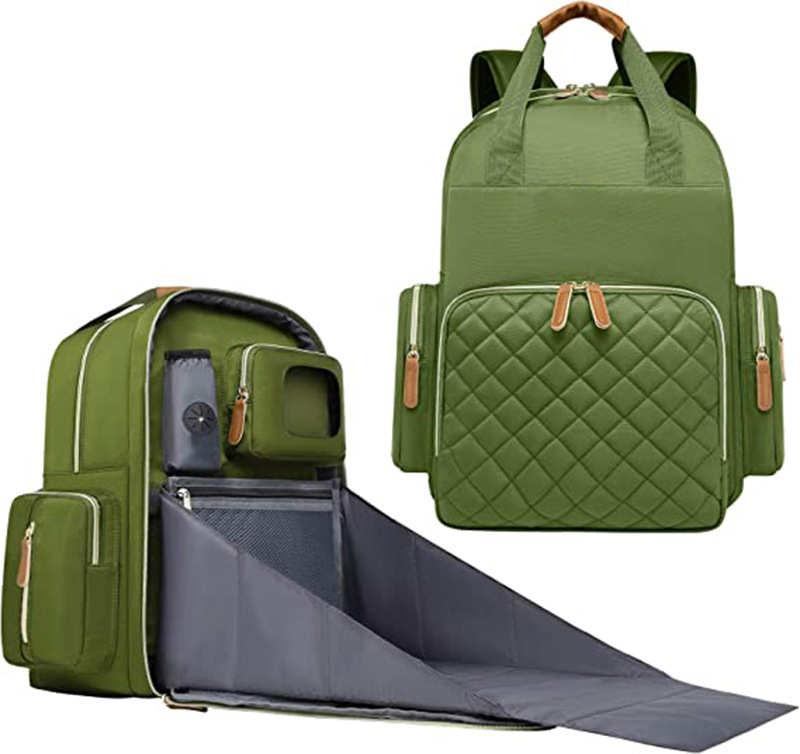 Mommy Bag, Large Capacity Twin Baby Diaper Backpack, Expandable Travel Mommy Backpack Bag