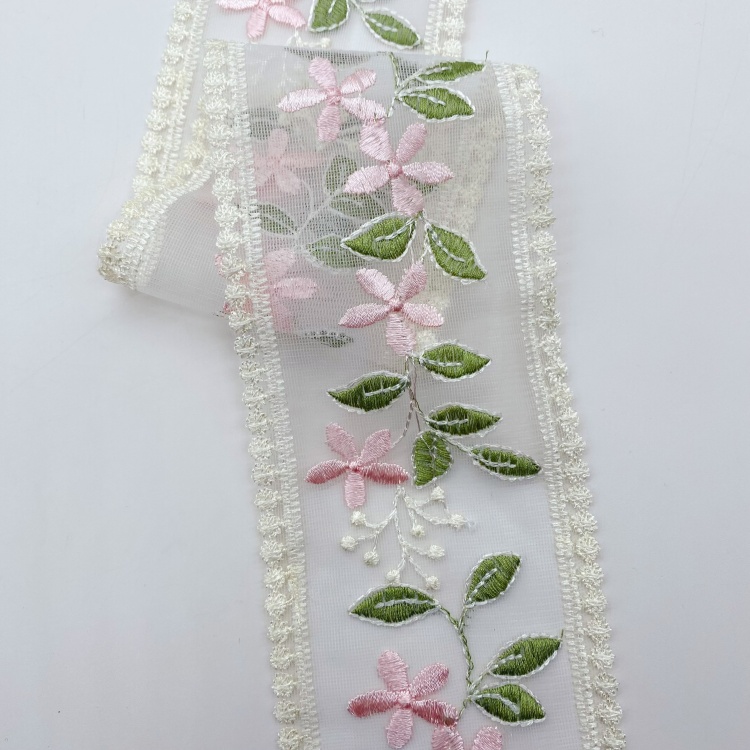 Аксессуары для одежды из молочного шелка с вышивкой сетка