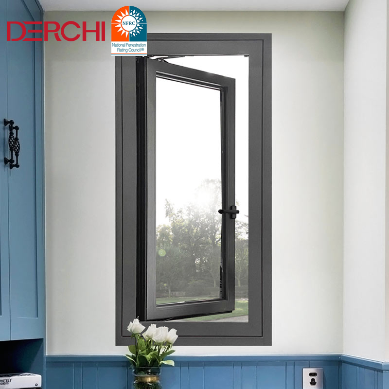 Aluminum Frame Casement Window Living Room Balcony Exterior Glass Casement Window