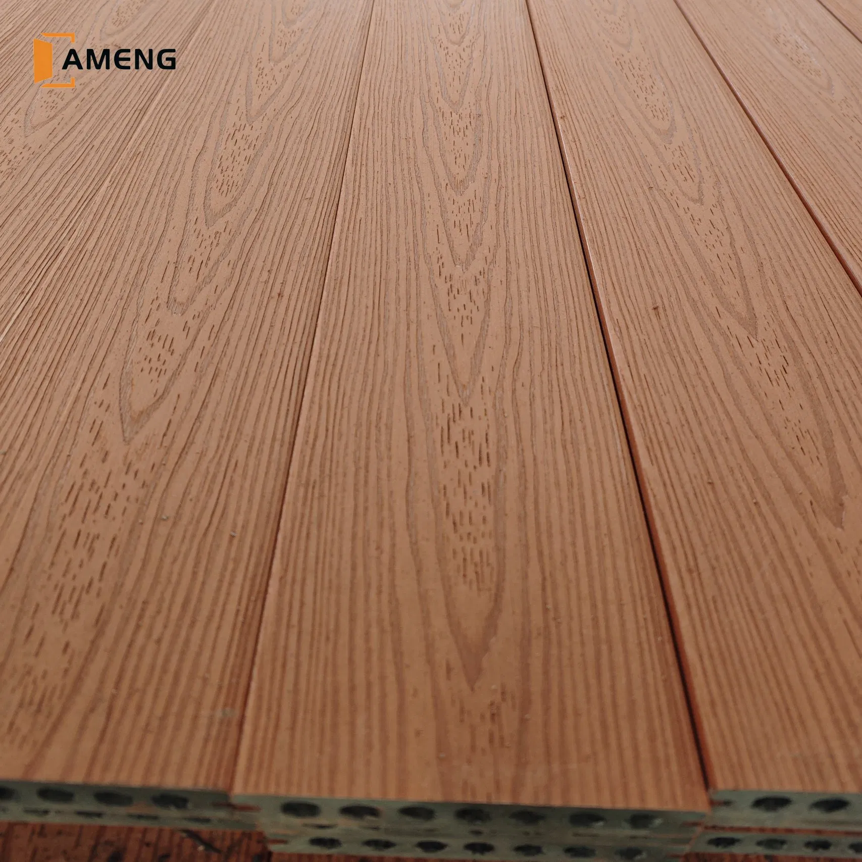 Linyi Factory Customized Composite Floor Tile Plastic Outdoor WPC Luxury Decking with ASA Surface