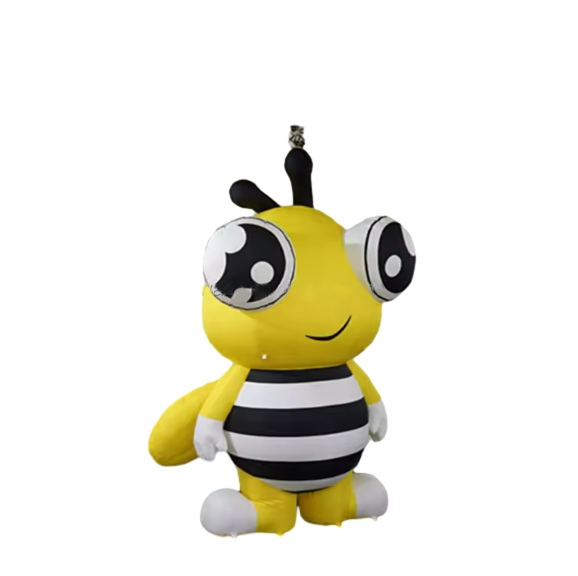 Vibrant Inflatable Cartoon Bee with Colorful Wings for Outdoor Promotion