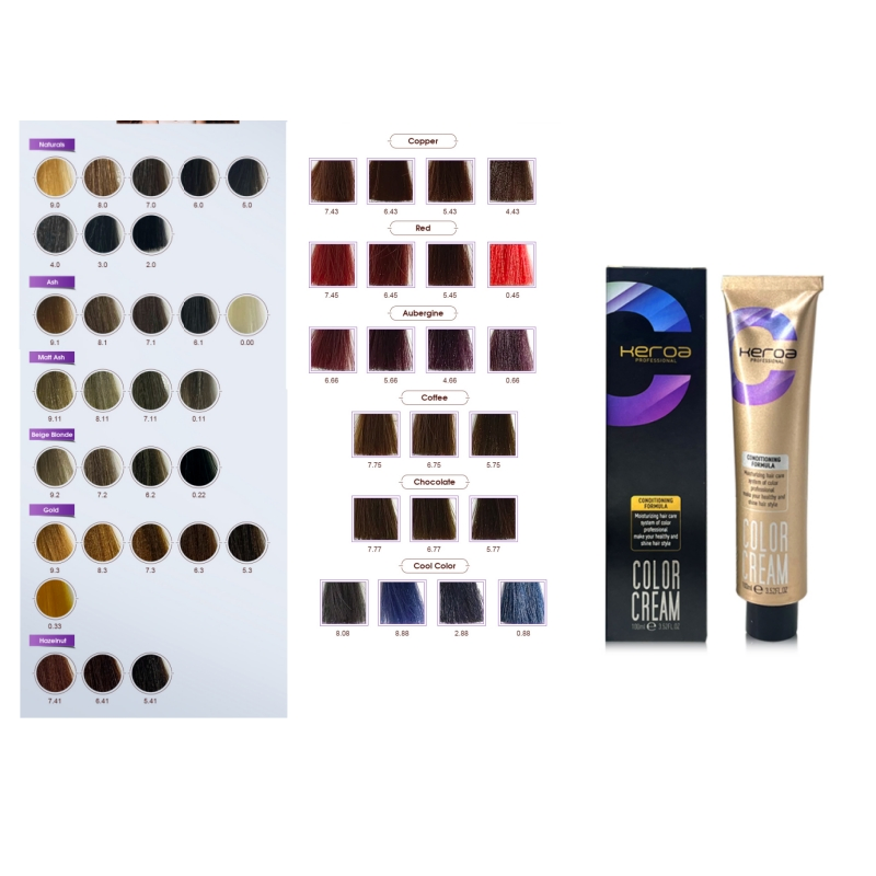 Keroa Long-Lasting Professional Hair Color Permanent Hair Dye 52 Colors