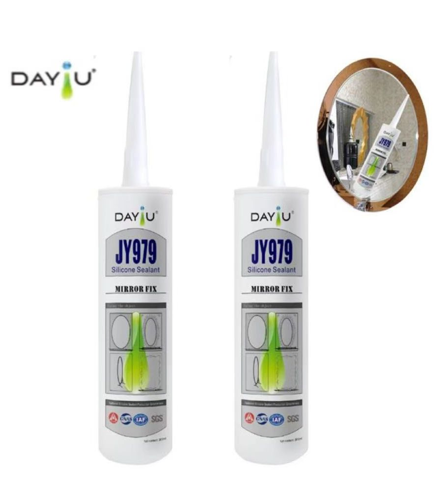 Jy979glass Fixing Silicone Rubber Waterproof Neutral Mirror Fix Silicone Sealant