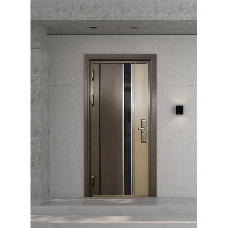 Wholesale Factory Sale High End Luxury Entrance Door for Villa House Customizable Pattern Size Security Aluminum Metal Stainless Steel Door