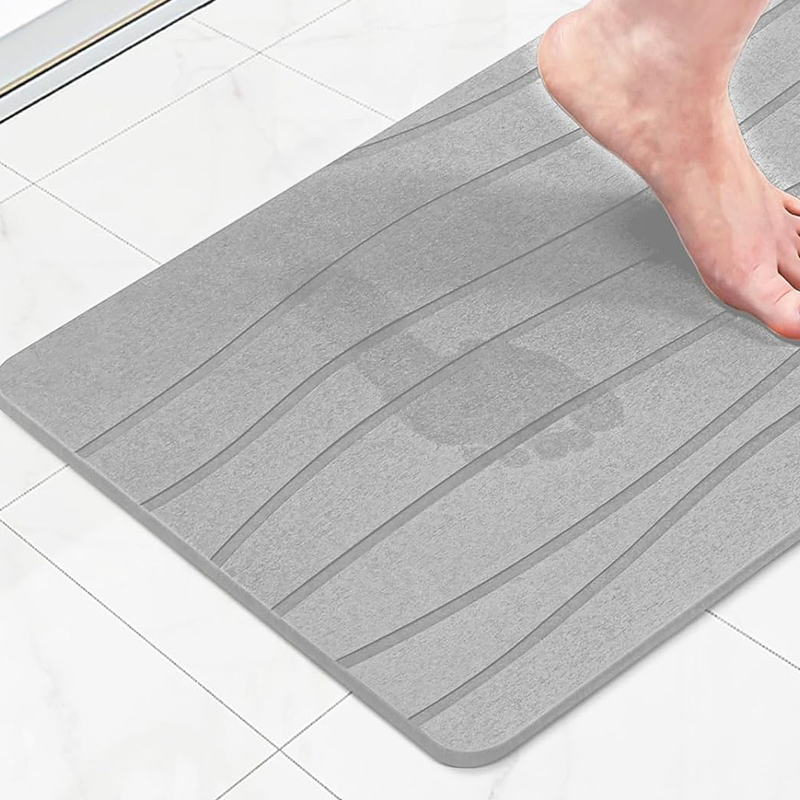 New Design Fast Drying Thin Stone Diatomaceous Earth Bath Mat for Bathroom