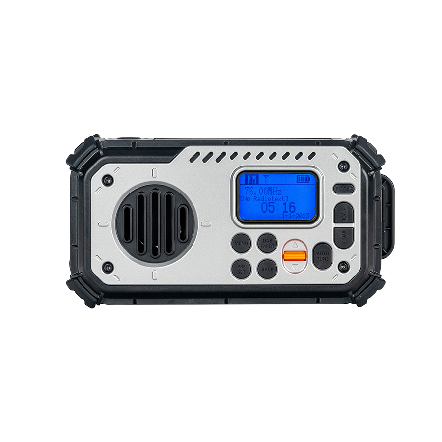 Rechargeable Battery Flashlight Hand Crank Radio Portable Am FM Solar Dynamo Radio with Bluetooth and Emergency Charger