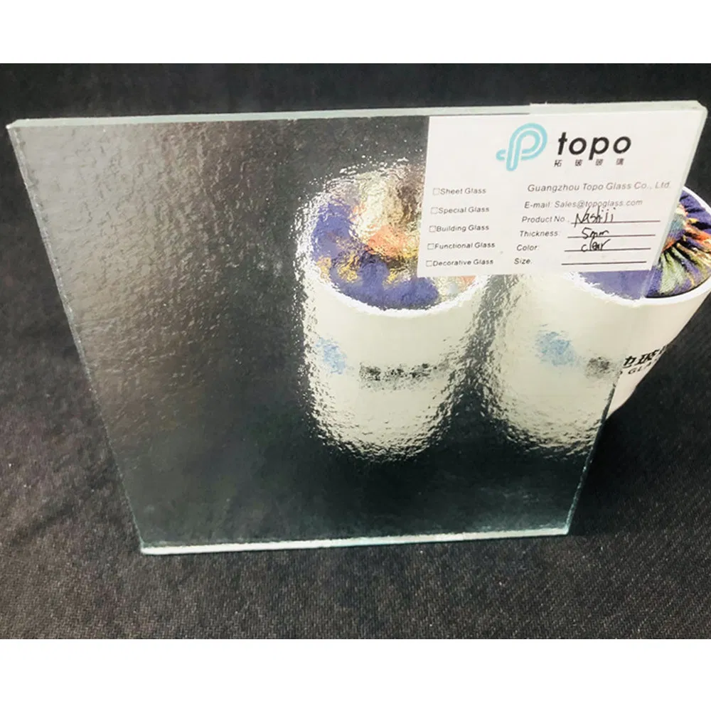 6mm Guangzhou Rich Patterns and Strong Decoration Nashiji Pattern Glass (CP-TP)