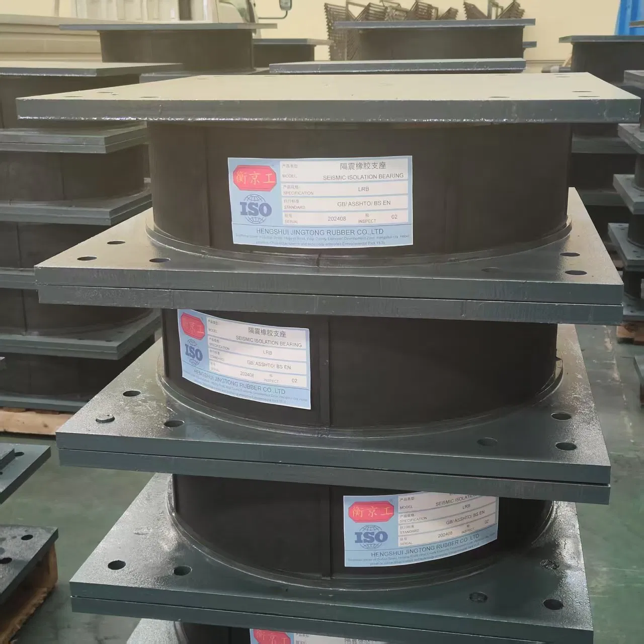 Shock-Absorbing Bridge Bearings Natural Rubber Seismic Isolation Bearings for Building Vibration Damping