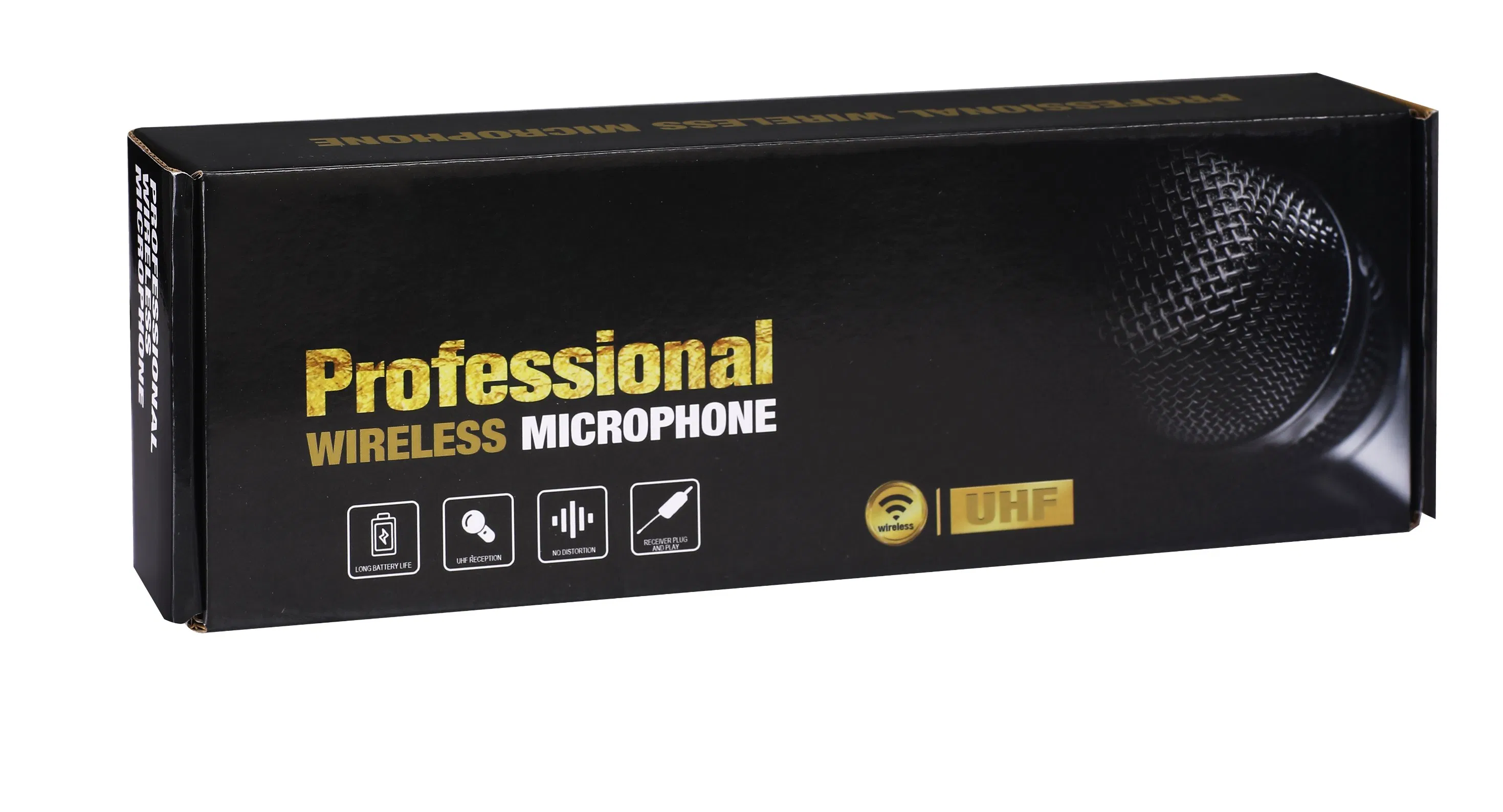 All Metal Kmise Wireless Microphone System,2.4GHz Dual Handheld Wireless Mics,Rechargeable Wireless Dynamic Mics Set,for Church, DJ, Karaoke,Wedding, Party,Auto