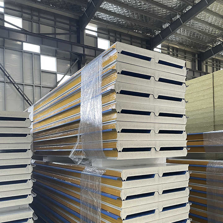 ASA Construction Building Material 50mm/75mm/100mm/150mm Sound-Proof Composite Panels EPS/Rock Wool/Glass Wool/PUR/PIR Wall/Roof Sandwich Panels for Building