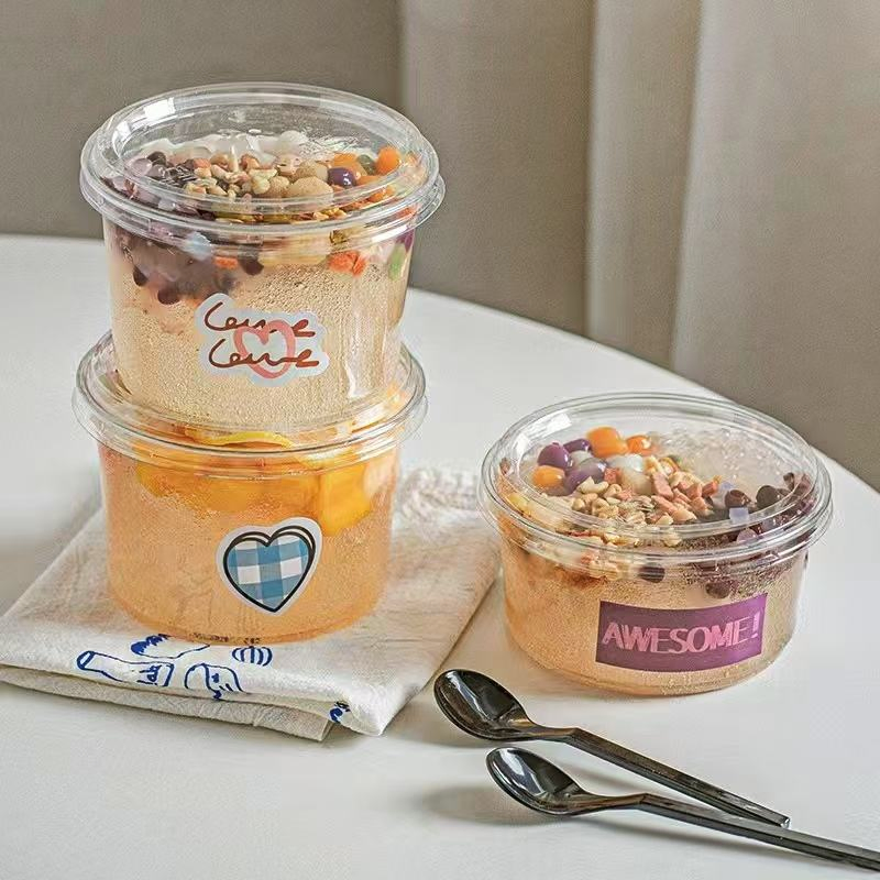 Disposable Transparent Food Grade Plastic Pet Cup Cover 117mm Leakproof Flat High Lid