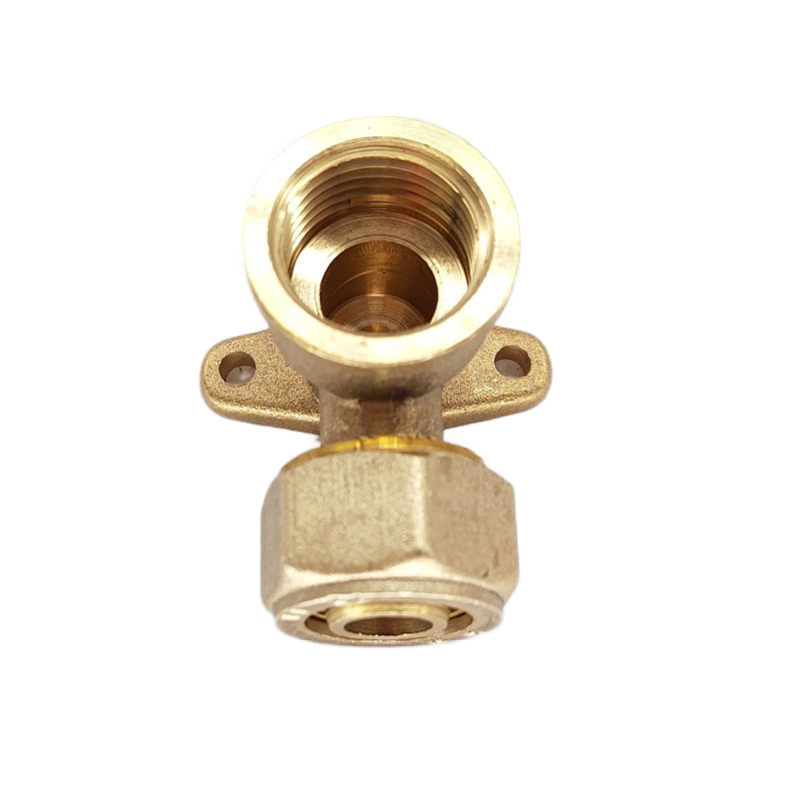 Brass Compression Fittings Water Pipe Fittings Wall Plated Elbow