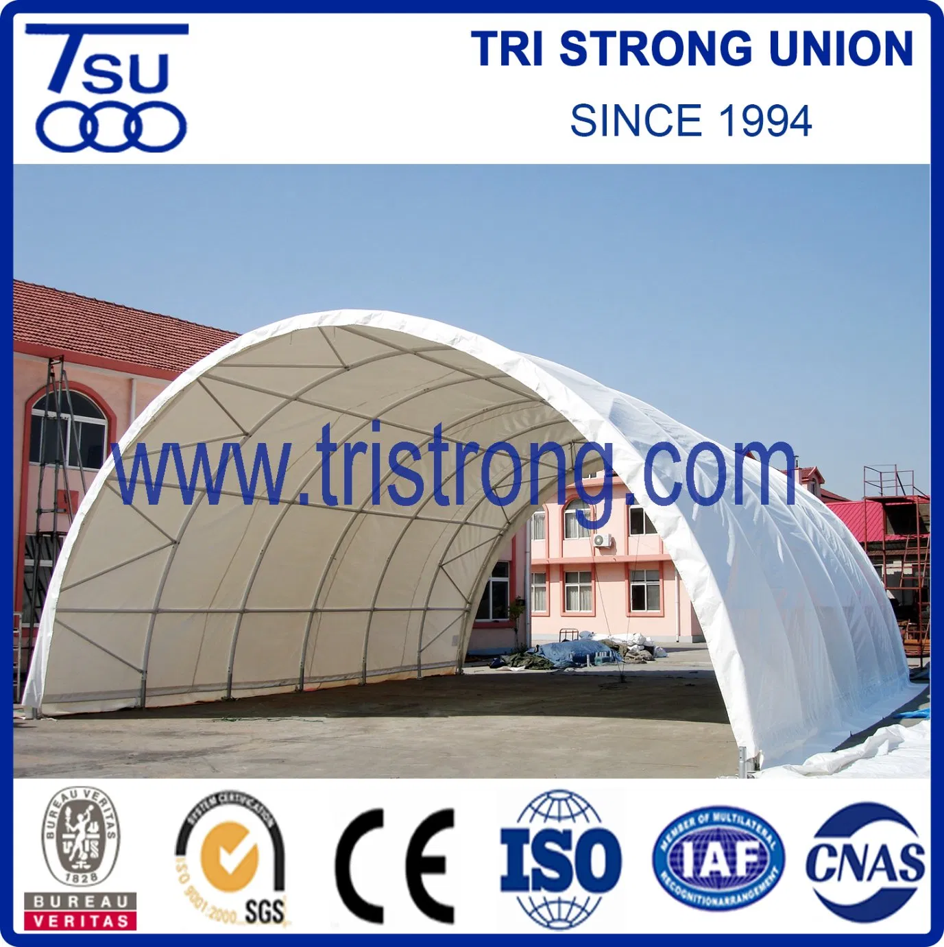 10m Span Dome Container Shelter for Storage (TSU-3340C)
