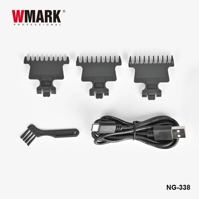 Wmark Ng-338 Wholesale 7000rpm Professional Barber Hair Trimmer Dlc Blades and Ceramic Blades Cordless Hair Trimmers for Salon