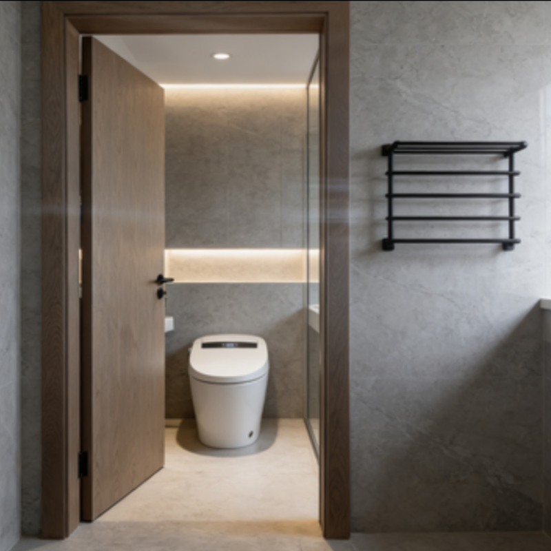 Custom Designed Elegant Finish Fireproof Hospital Corridor and Ward Secure Wooden Door