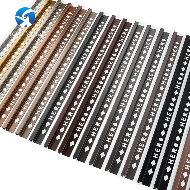 Corner Trim for Shower Bath Thin Hand Ceramics 2.1m Bronze Hero Metal Bend Formable Brass Black Bevelled Edge Square Shape Tile Strip