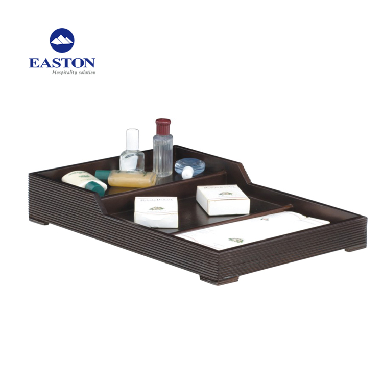 Wholesale Hotel Black High Brightness Wooden Turndown Tray