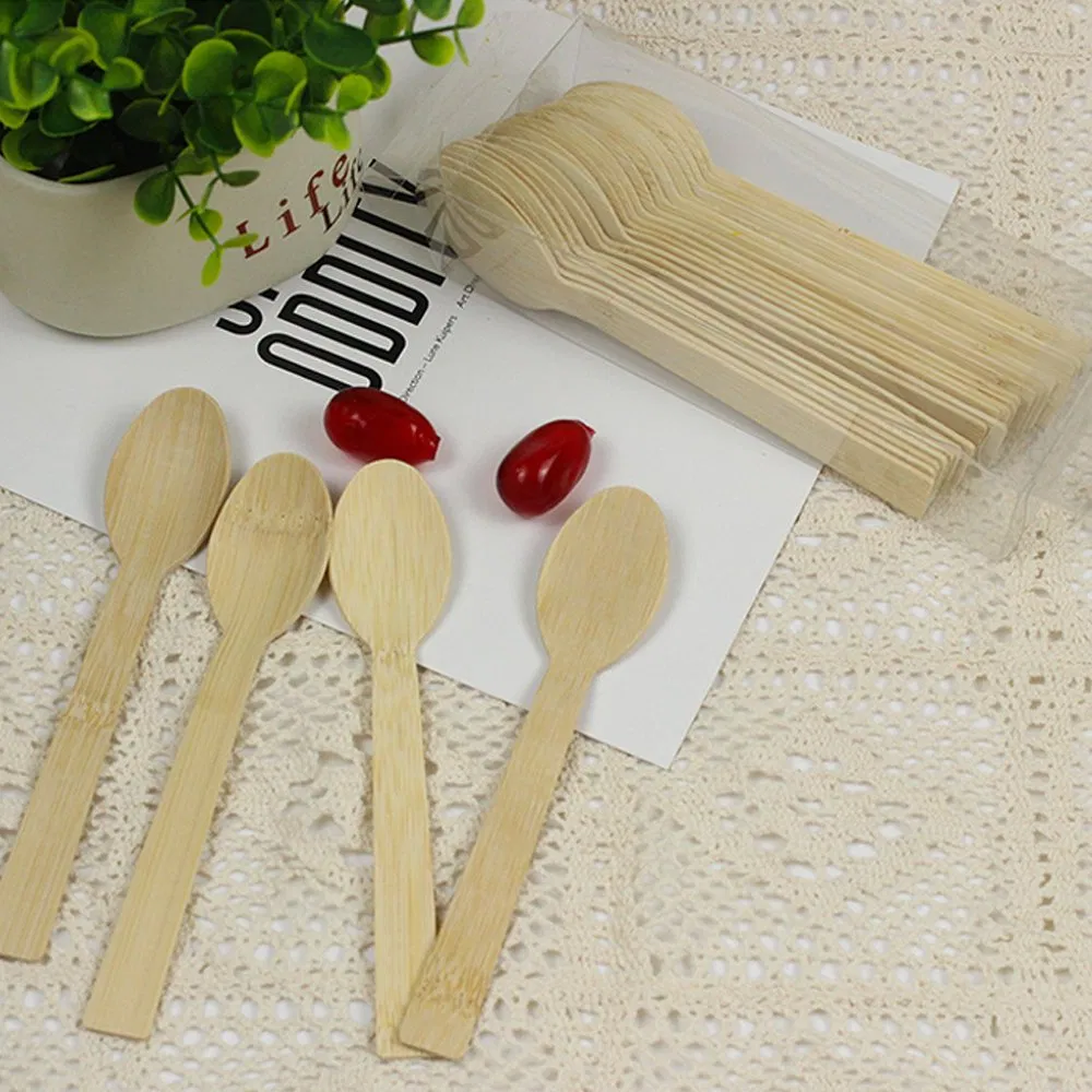 100% Biodegradable Disposable Cutlery 170mm Luxury Bamboo Spoon