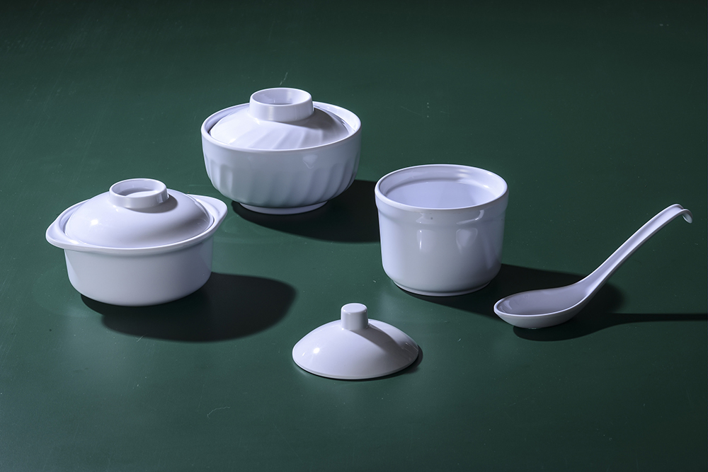 Miso Bowl Set Melamine Material Japanese Chinese Soup Bowl Set Restaurant Hotel Red Grass Pattern Bowl