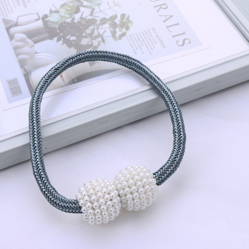 Curtain Tieback Thick Rope Large Pearl Magnetic Buckle Magnetic Curtain Tiebacks