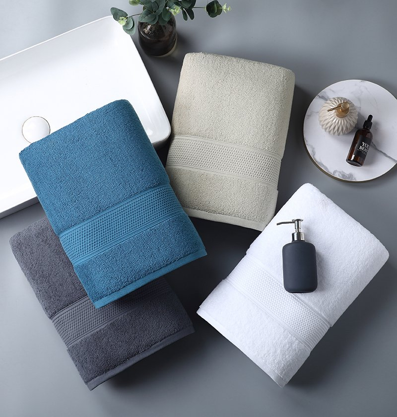 Luxury Comfortable White 100% Cotton Towel Set Hotel Home SPA Towels