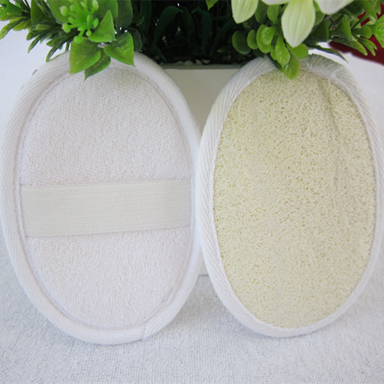 Eco-Friendly Natural Sponge Shower Hotel Travel Bath Brush 9*12cm Loofah for Body
