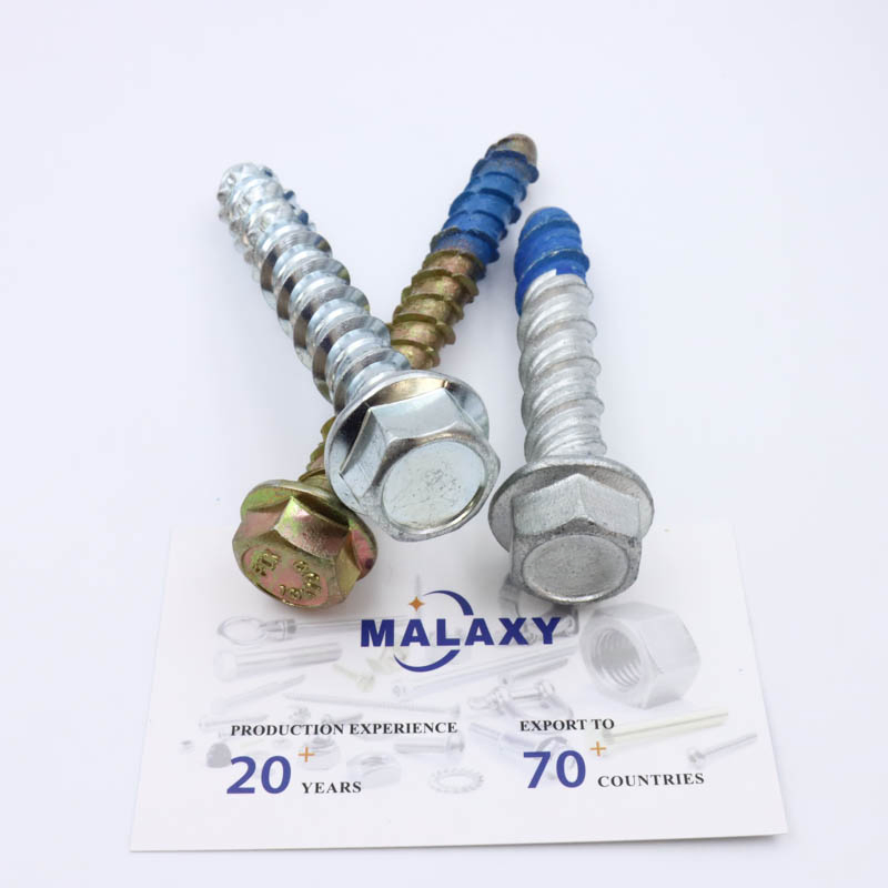 Malaxy Hex Head Concrete Self-Cutting Anchors Flange Self-Drilling Screws Expansion Bolts