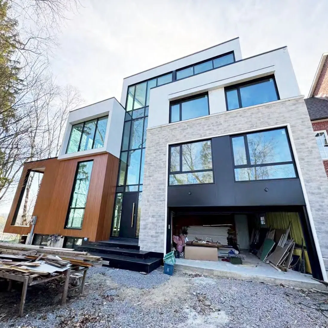 Aluminium Double Glazed Tempered Glass Window Wall Aluminum Profiles for Building