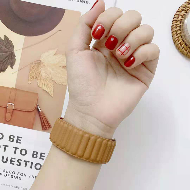 38mm 42mmmagnetic Leather Link Solo Bracelet for Apple Watch 6 40mm 44mm Loop Bands for Apple Watch 5