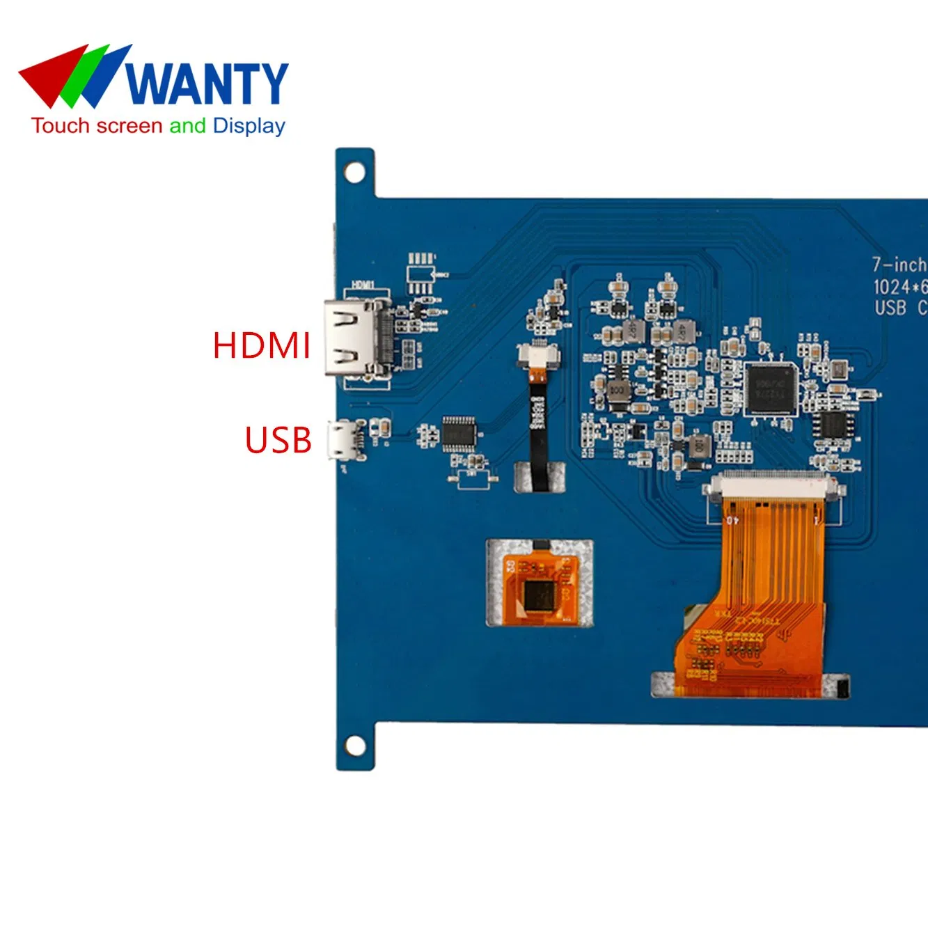 OEM ODM China Factory Manufacturer Customization 7 Inch 1024x600 IPS HDMI LCD Panel Touch Screen Module Raspberry Pi TFT Touch Display LCD Screen