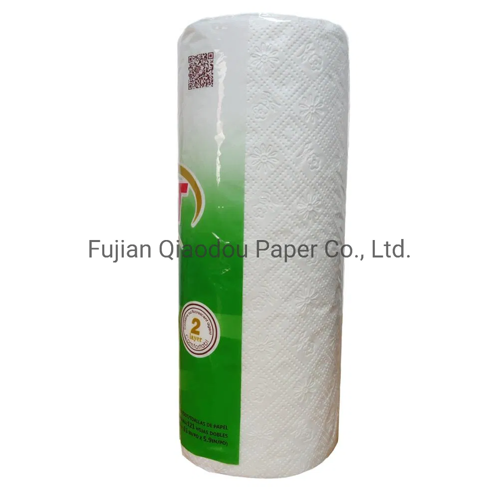 China Factory OEM Virgin Wood Pulp Kitchen Towel Roll Paper