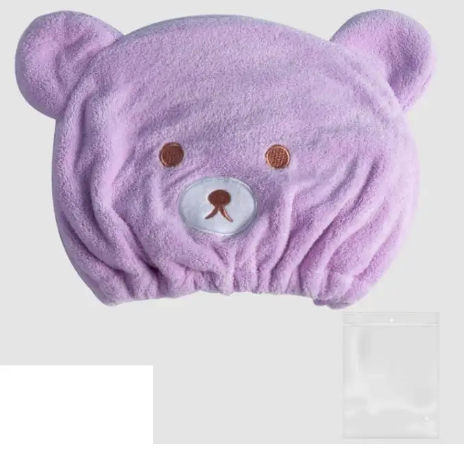 Adjustable Plush Weft Knitting Super Absorbent Soft Thickened Microfiber Dry Shower Cap