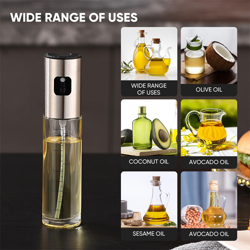 100ml Olive Oil Spray Bottle Olive Oil Sprayer Mister Cooking Oil Sprayer for Salad BBQ Kitchen Baking Roasting