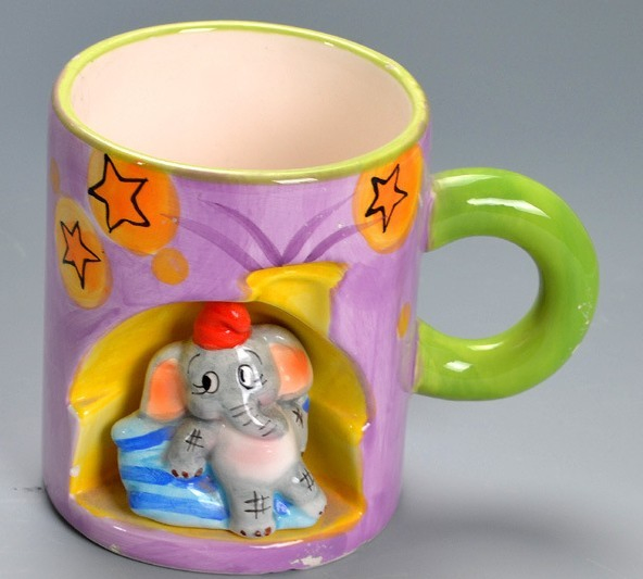 Hot Sale Personalized Cartoon 3D Printed Ceramic Animal Cups Mugs