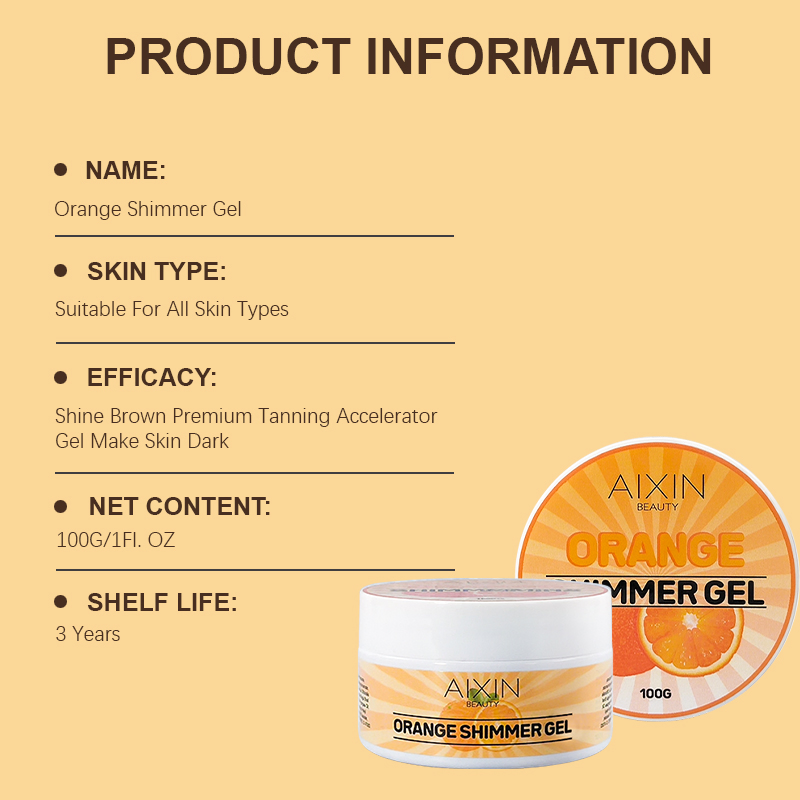 Beauty Cosmetics Skin Care Orange Glow Tanning Gel Tanning Accelerator Cream