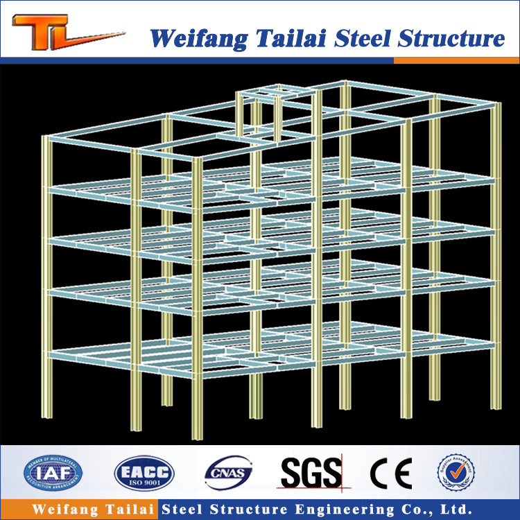 Prefabricated Steel Frame Structure Office Building Construction for Industry Factory Multilayer